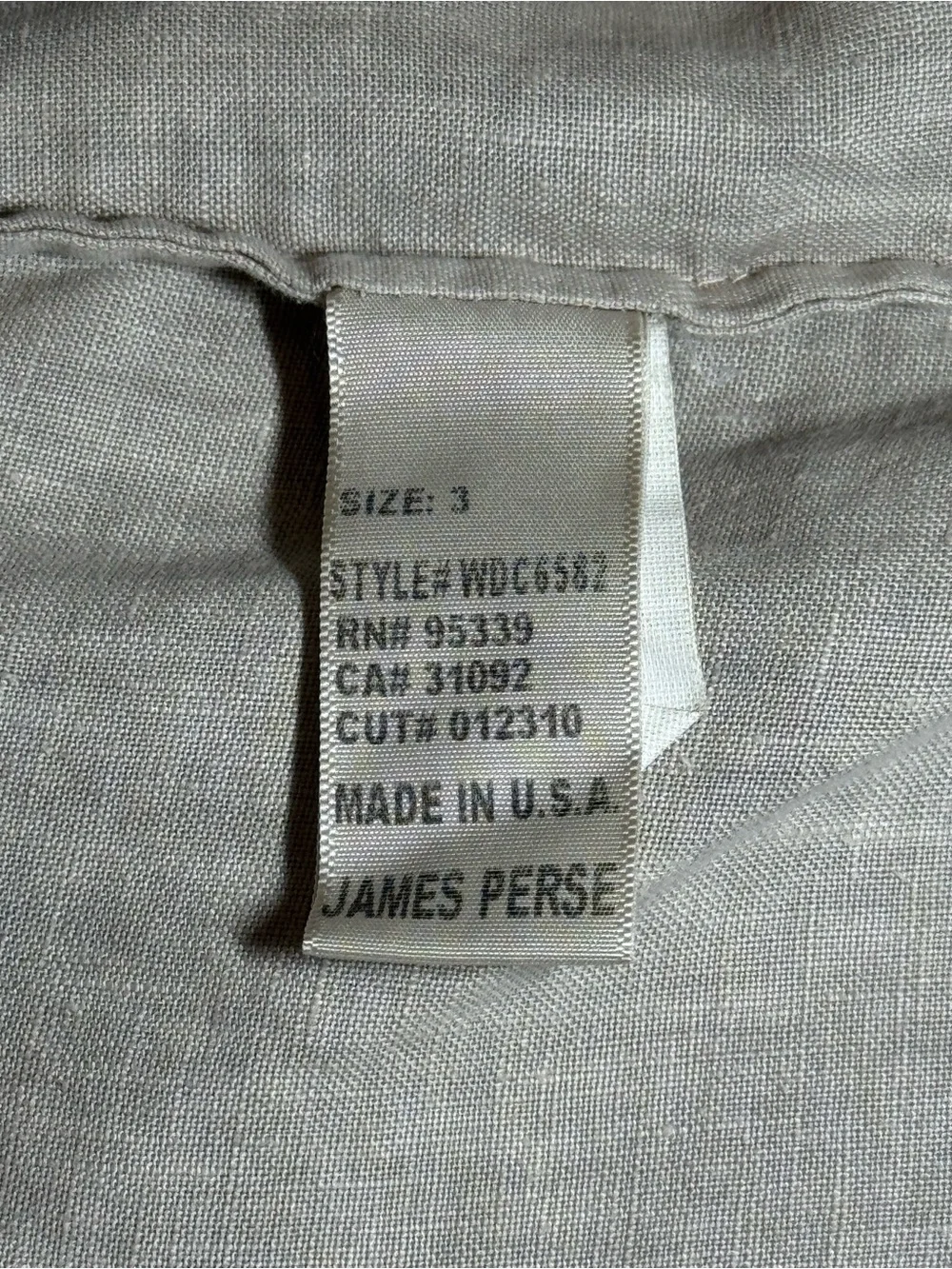 James Perse Linen Drawstring Shirt Dress Beige Women’s size 3 (Large)